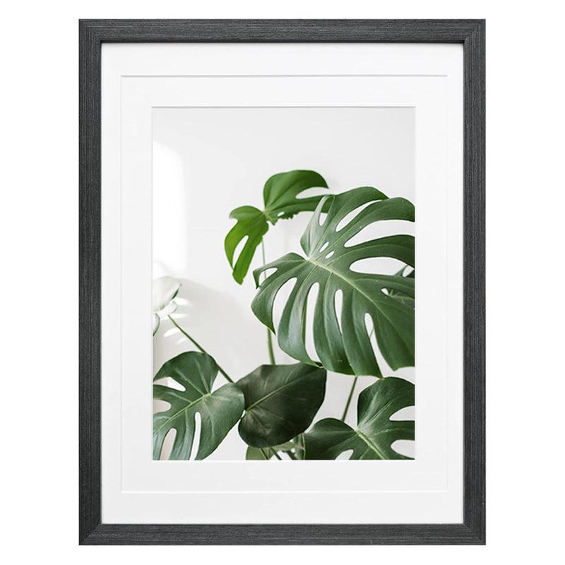 Egofine 12x16 Picture Frame Made of Solid Wood with Plexiglass Display Pictures 9x1211x14 with Mat or 12x16 Without Mat for Tabletop and Wall Mounting Rustic Black