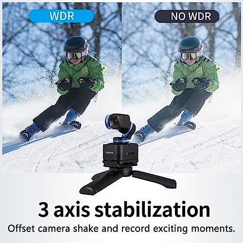 FeiyuTech [Official Pocket 3 KIT Detachable 3-Axis Gimbal Stabilized Action Camera,12MP,130° FOV,1/2.3" CMOS,4K 60 Video,Magnetic,AI Tracking,for Sport/Motorcycle,Cordless (Remote Handle+Camera) - Image 3