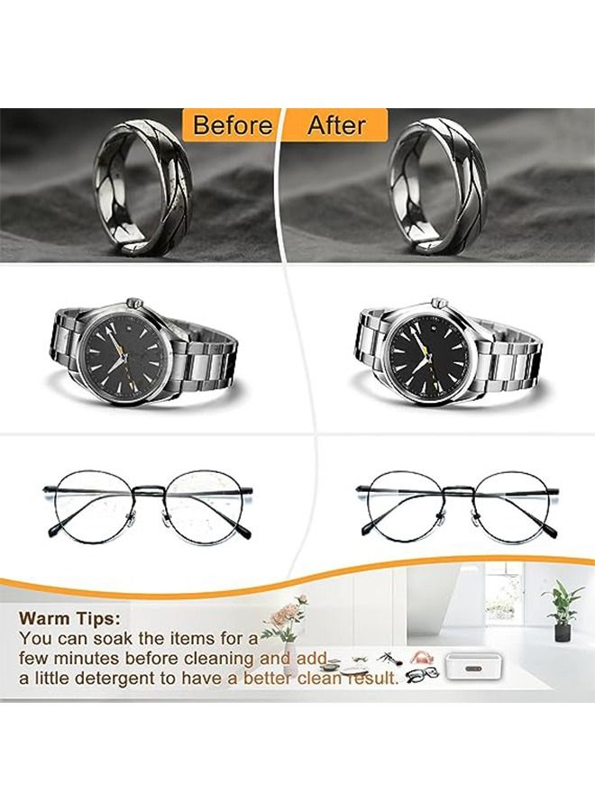Arabest Professional Ultrasonic Cleaner Sonic Jewelry Cleaner 400ML, 45kHz Glasses Cleaner Machine for Jewelry Eyeglass Watches Dentures  - Image 3