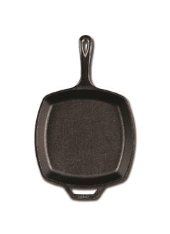 LODGE Pre-Seasoned Even-Heating Cast Iron Square Skillet Black 10.5 inch L8SQ3  - Image 2
