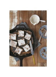 LODGE Pre-Seasoned Even-Heating Cast Iron Square Skillet Black 10.5 inch L8SQ3  - Image 4