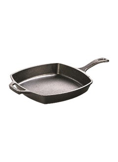 LODGE Pre-Seasoned Even-Heating Cast Iron Square Skillet Black 10.5 inch L8SQ3  - Image 1
