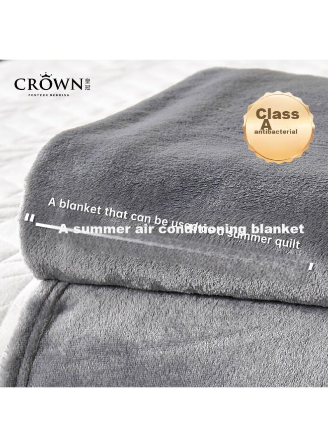 Danisa Crown Blanket, Summer Air Conditioning Cool Quilt, Office Sofa Nap Shawl, Bed Cover, All-season Towel Blanket - Image 1