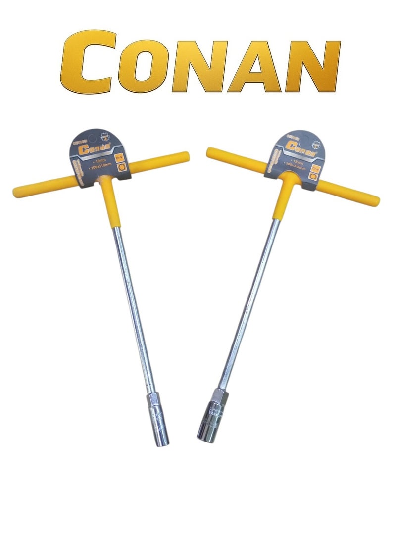 Conan T-Handle Socket Wrench 10mm & 13mm – Model COTS810 / COTS813 – Cr-V Steel – Comfortable Grip – Ideal for Workshop & Maintenance - Image 1