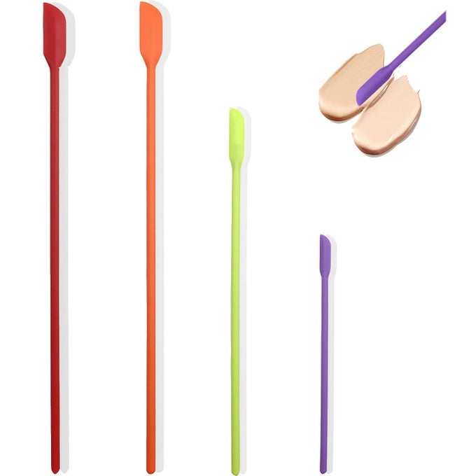 BEAUTY SPATULA 4 PCS MAKEUP SPATULA MINI SILICONE FOR COSMETICS KITCHEN 3 SIZES