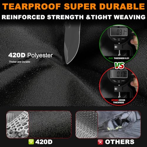 ClawsCover ATV Quad Covers 88 Inch XXLPlus Waterproof Outdoor Heavy Duty Oxford Cloth 4 Wheeler Accessories Fadeless Windproof All Weather Protection for Polaris Can am Kawasaki Honda Yamaha Suzuki - Image 3