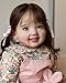 Wamdoll 28Inches Long Brown Hair Lifelike Reborn Princess Girl Dolls that Look Real and Feel Real Realistic Newborn Toddler Collectible Art Doll Smiling with Teeth - Image 4