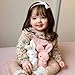 Wamdoll 28Inches Long Brown Hair Lifelike Reborn Princess Girl Dolls that Look Real and Feel Real Realistic Newborn Toddler Collectible Art Doll Smiling with Teeth - Image 3