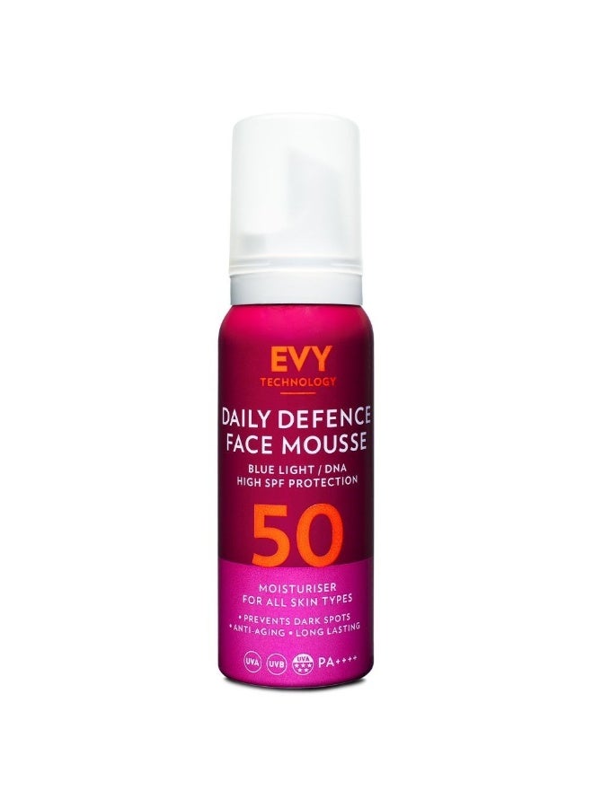 Evy Technology Daily Defense Face Mousse SPF50 Blue Light/DNA High SPF Protection Limited EDition 75ml - Image 1