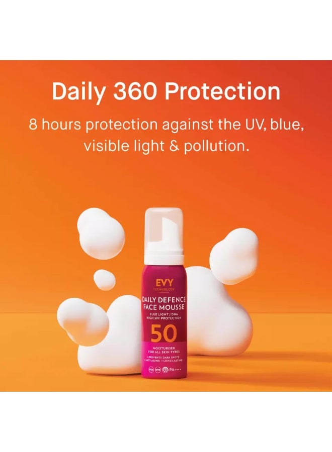 Evy Technology Daily Defense Face Mousse SPF50 Blue Light/DNA High SPF Protection Limited EDition 75ml - Image 3