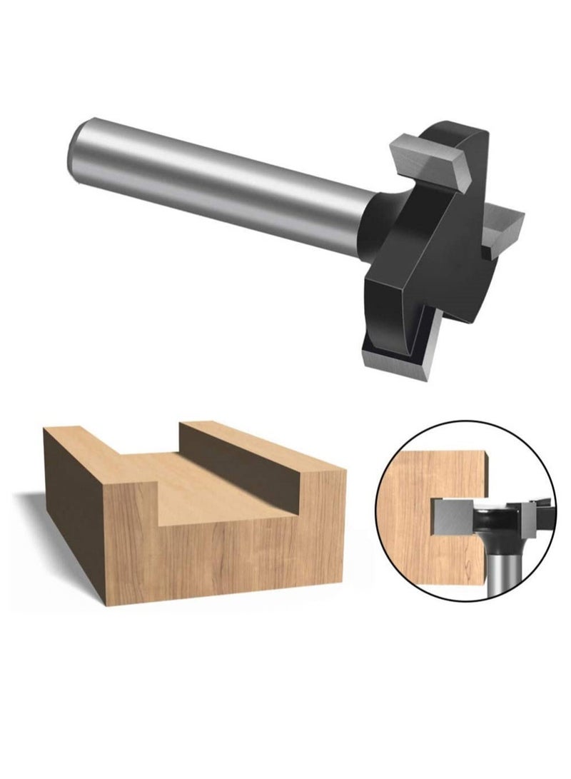 KASTWAVE Wood Working Milling Cutter 6mm Shank T Shaped Cnc Surfacing Cutter Bit Wood Working Milling Cutter Planer High Speed Steel Wood Working Hole Saw Punching Bit Wood Working Tool - Image 1