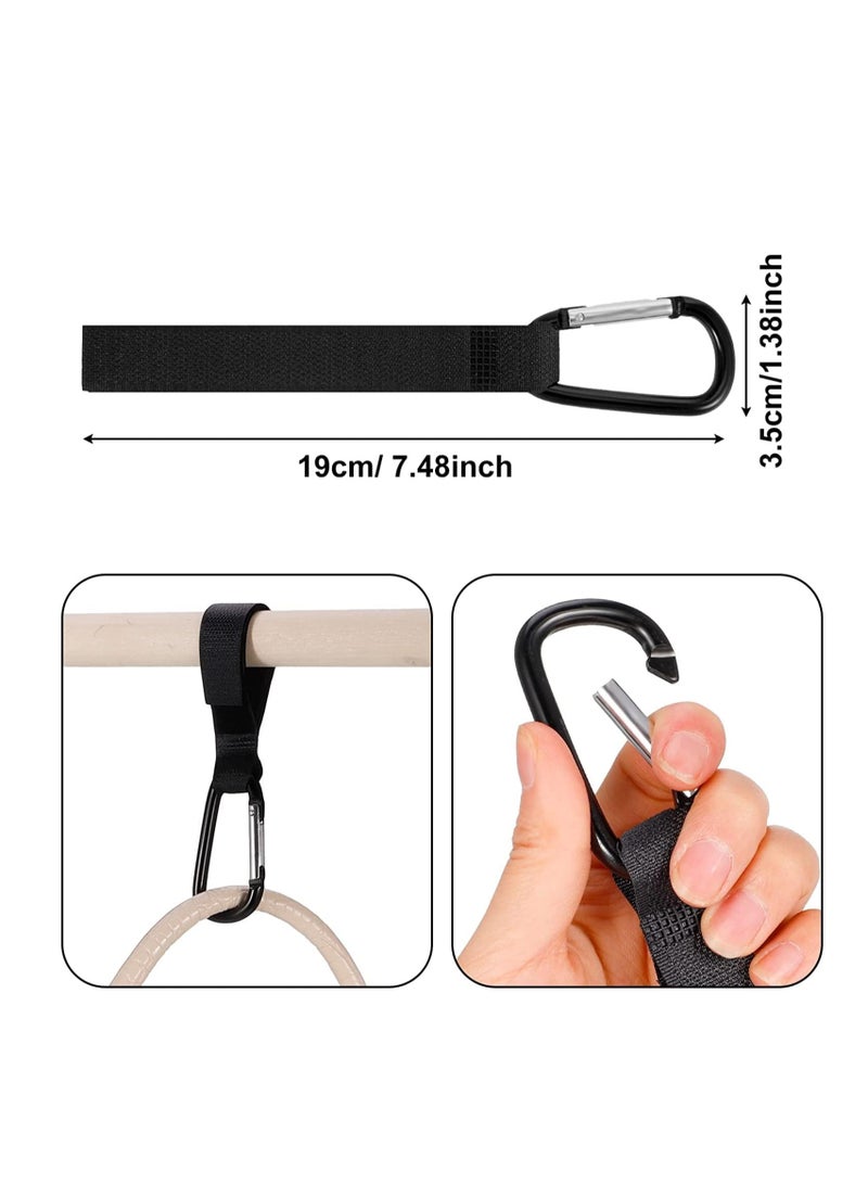 Premify Pack of 4-Baby Bag Stroller Hooks, Universal Multi-Purpose Black Color Stroller Clip, Pram Straps used to carry Backpacks, Diaper bags, Grocery bags, ladies bags, water bottles etc  - Image 2