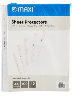 Maxi 100-Piece Reinforcement Sheet Protector 40 Micron Thickness  - Image 1