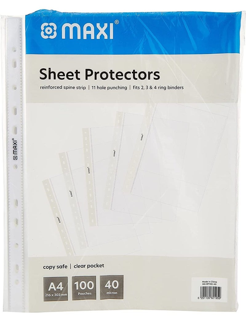 Maxi واقي ورق مقوى مكون من 100 قطعة بسُمك 40 ميكرون - Image 1