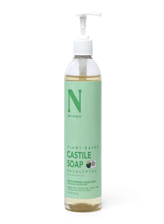 Dr. Natural Castile Liquid Soap - Multi-Use Body Wash, Shampoo and Face Wash - Hydrating Body Soap for Skin, Hair, Pets and Home - Eucalyptus - 16 oz - Image 1