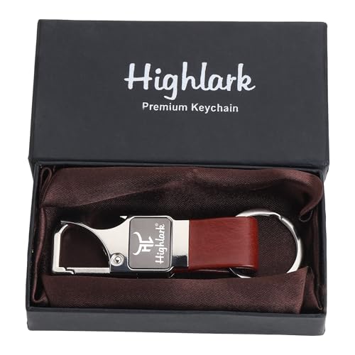 Highlark Signature Metal & Leather Keychain – Precision-Crafted Key Holder for Car & Bike | Refined Everyday Carry Essential - Image 1