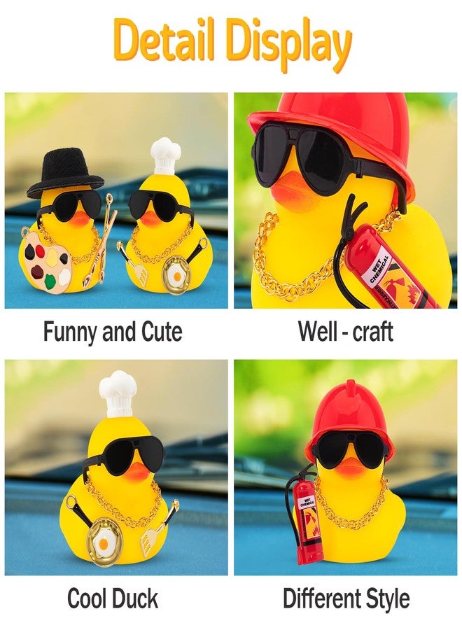 wonuu Collectible Rubber Ducks for Car Dashboard Decoration Job Occupation Cosplay Rubber Duck (Chef, Frying Pan, Spatula) - Image 4
