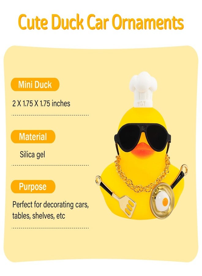 wonuu Collectible Rubber Ducks for Car Dashboard Decoration Job Occupation Cosplay Rubber Duck (Chef, Frying Pan, Spatula) - Image 2