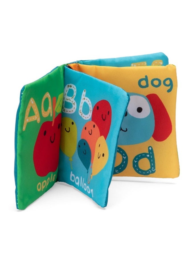 Junior Kingdom - Baby Cloth Book Set (27cm, 120g, 6 Pieces) - Soft Washable Fabric, Early Learning Sensory Toys for Boys & Girls, Perfect Baby Gift for Development - Image 1