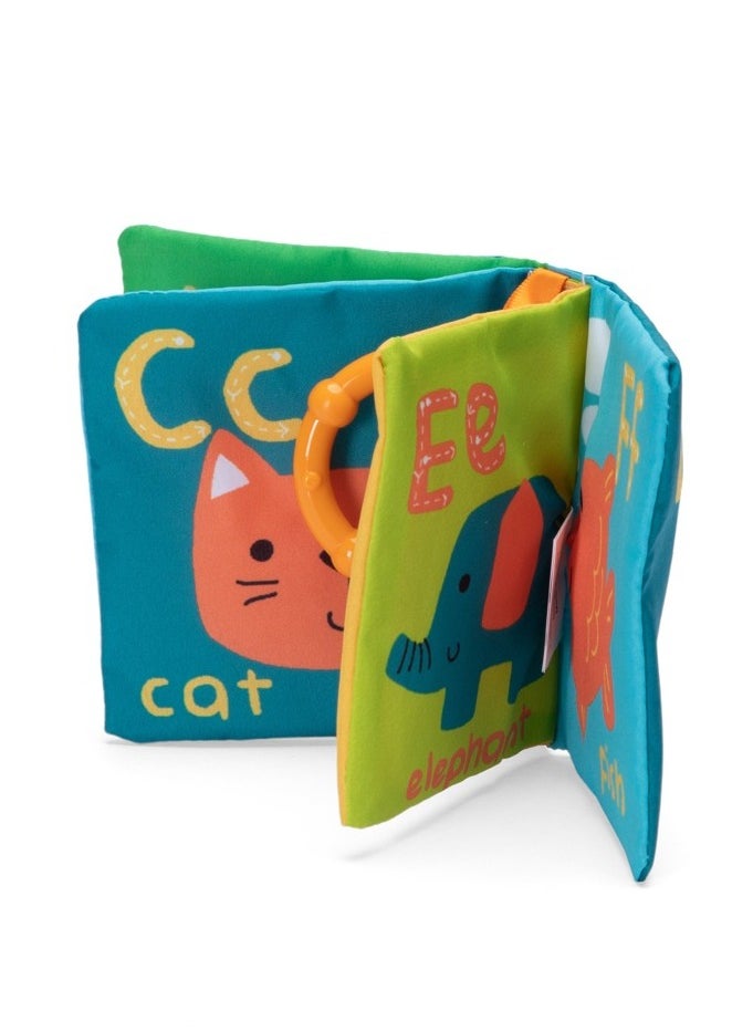Junior Kingdom - Baby Cloth Book Set (27cm, 120g, 6 Pieces) - Soft Washable Fabric, Early Learning Sensory Toys for Boys & Girls, Perfect Baby Gift for Development - Image 1