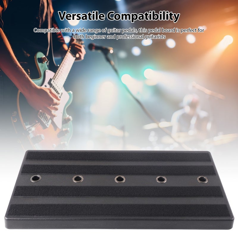 Rockhouse Guitar Pedal Board High-hardness PE Pedal Board with Compartment 11 Hole Storage Power Cord Lightweight Pressure and Drop Resistance Pedal Boards for Guitars - Image 2