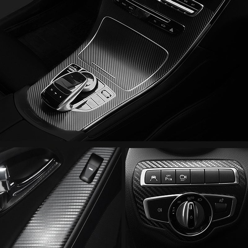 1 Sheet 4D Carbon Fiber Vinyl Self Adhesive Film Useful Car interior film - Image 1
