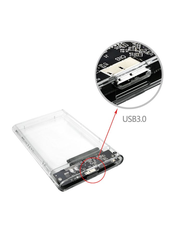 محرك أقراص صلبة SSD ذو الحالة الصلبة بمنفذ USB3.0 تسلسلي 2.5 بوصة متوفر في صندوق شفاف للقرص الصلب المحمول - اللون: U25TY3.0-M-A-C - Image 4