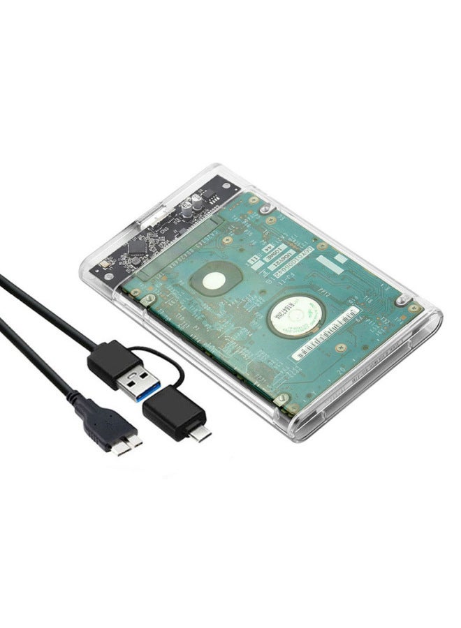 محرك أقراص صلبة SSD ذو الحالة الصلبة بمنفذ USB3.0 تسلسلي 2.5 بوصة متوفر في صندوق شفاف للقرص الصلب المحمول - اللون: U25TY3.0-M-A-C - Image 3