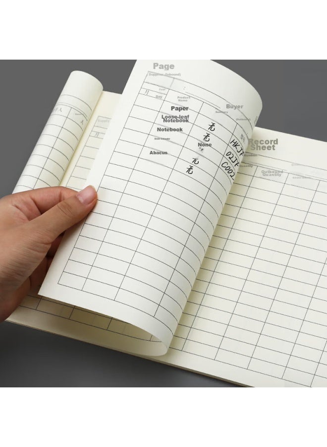 Jiaranheng Jiaran Heng 3-pack A4 Large Inventory Record Books, Warehouse Goods Receipt And Stocktaking Register, Multi-functional Detailed Ledger For Stores And Warehouses, Customizable - Image 2