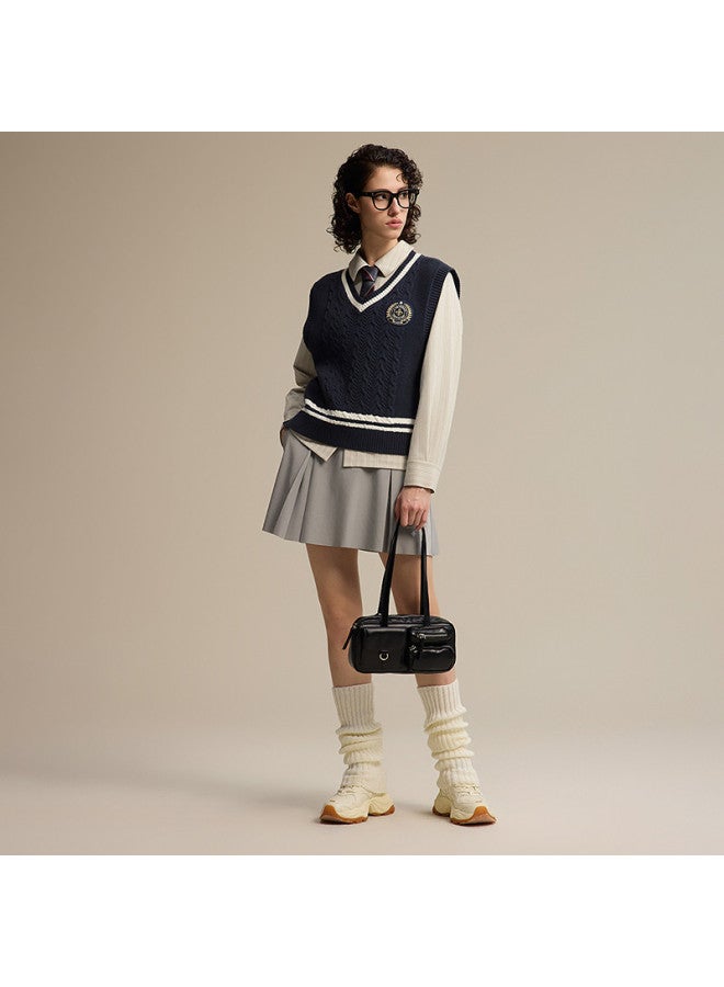 PALLADIUM تنورة نسائية بسيطة على شكل حرف A، تنورة بأسلوب أكاديمي متعدد الاستخدامات - Image 3