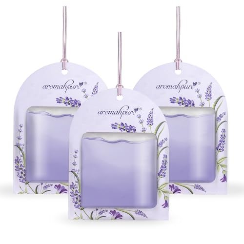 Aromahpure Gel Wink Hanging Car Perfume | Long-Lasting Gel Based Car Air Freshener | Car Accessories | Last Up to 30 Days (Pack 3, Lavender) - Image 1