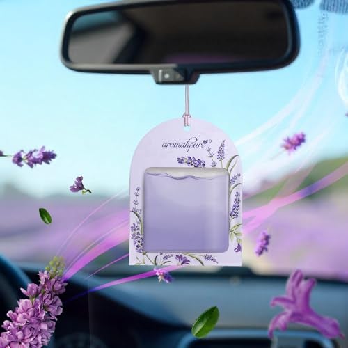 Aromahpure Gel Wink Hanging Car Perfume | Long-Lasting Gel Based Car Air Freshener | Car Accessories | Last Up to 30 Days (Pack 3, Lavender) - Image 2