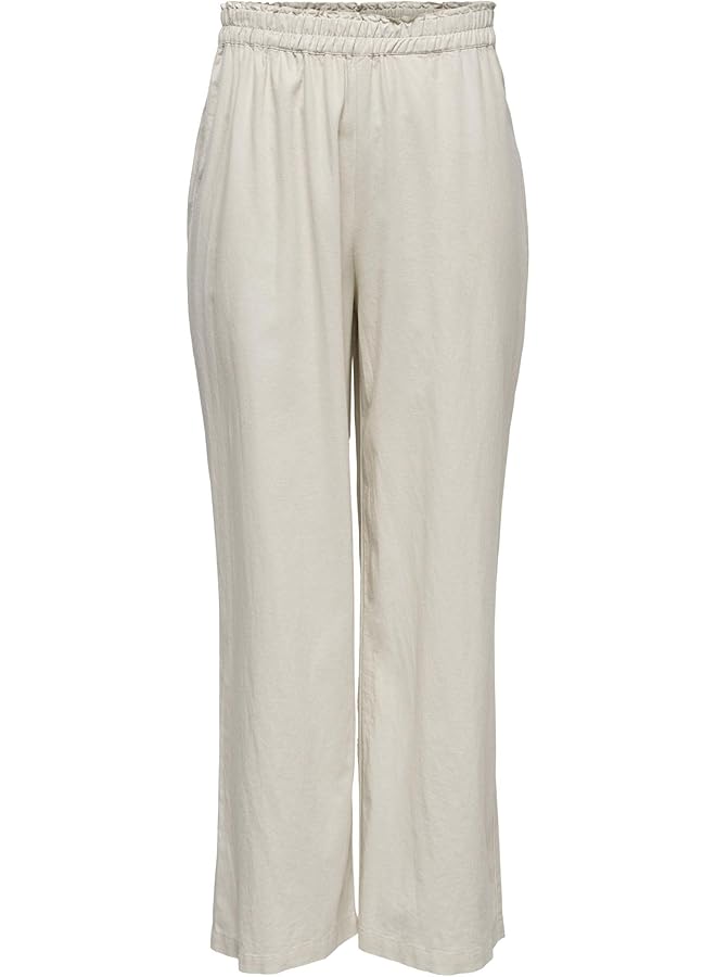 اونلي بنطلون طوكيو نسائي من مزيج الكتان عالي الخصر - Noos - Image 1