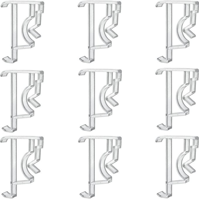 VALANCE CLIPS 10PCS 2INCH CLEAR PLASTIC HIDDEN RETAINER HOLDER FOR WINDOW BLIND VALANCEHORIZONTAL FAUX WOOD BLINDS PARTS