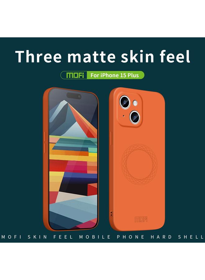 موفي جراب لهاتف iPhone 15 Plus من Qin Series Magsafe Skin Feel جراب هاتف سيليكون شامل - Image 3