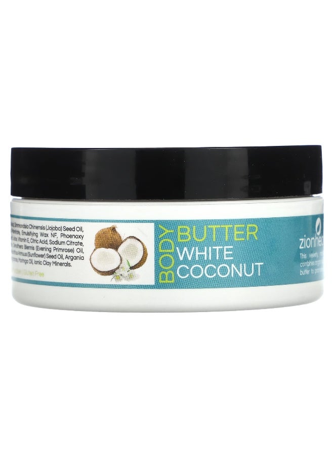 Zion Health Zion Health, Body Butter with Argan Oil, White Coconut, 4 oz (118 g)  - Image 1