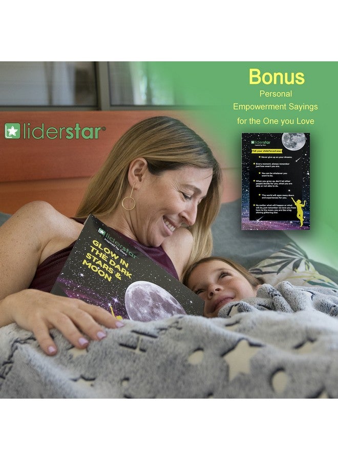 LIDERSTAR Stars for Ceiling - Glow in The Dark Stars and Moon Wall Decals for Kids Bedroom or Nursery, Luminous Star Stickers for Ceiling, Self-Adhesive Fluorescent Night Sky Decor, Gift for Boys and Girls - Image 5