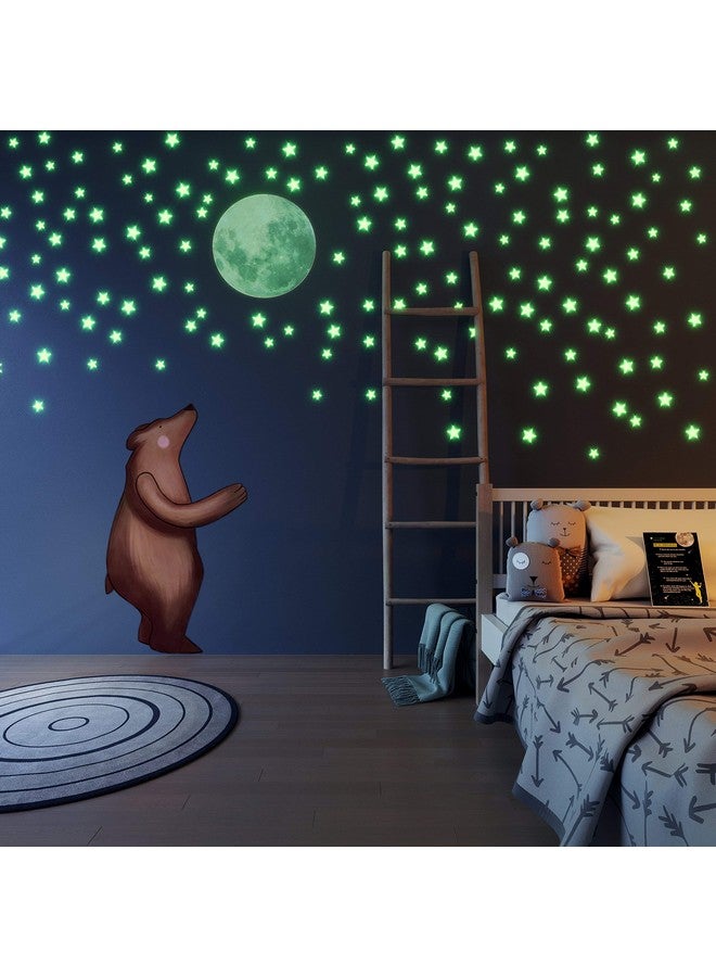 LIDERSTAR Stars for Ceiling - Glow in The Dark Stars and Moon Wall Decals for Kids Bedroom or Nursery, Luminous Star Stickers for Ceiling, Self-Adhesive Fluorescent Night Sky Decor, Gift for Boys and Girls - Image 4