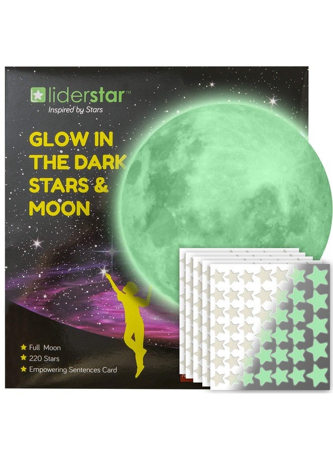 LIDERSTAR Stars for Ceiling - Glow in The Dark Stars and Moon Wall Decals for Kids Bedroom or Nursery, Luminous Star Stickers for Ceiling, Self-Adhesive Fluorescent Night Sky Decor, Gift for Boys and Girls - Image 2