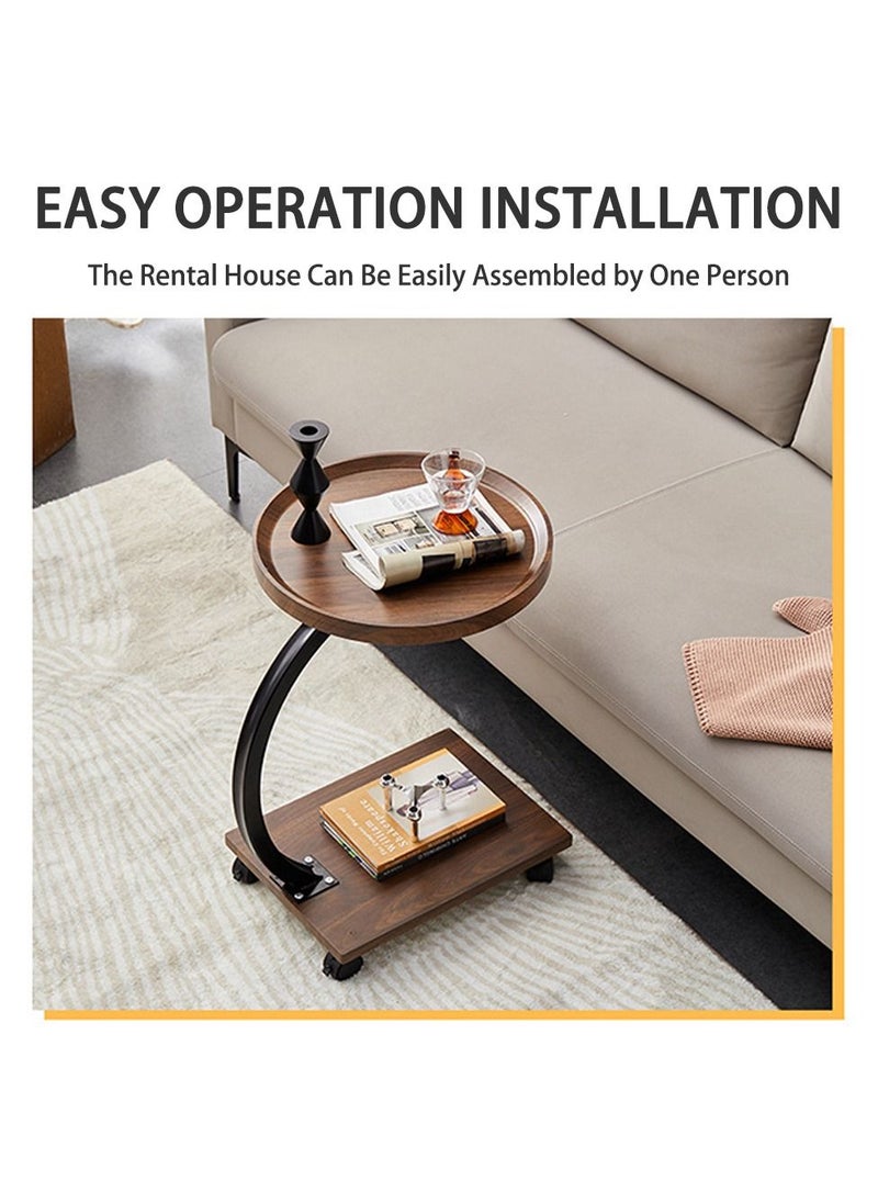 Arabest - U-shaped Removable Sofa Side Table, Simple Balcony Coffee Table Sofa Side Machine Table - Image 1