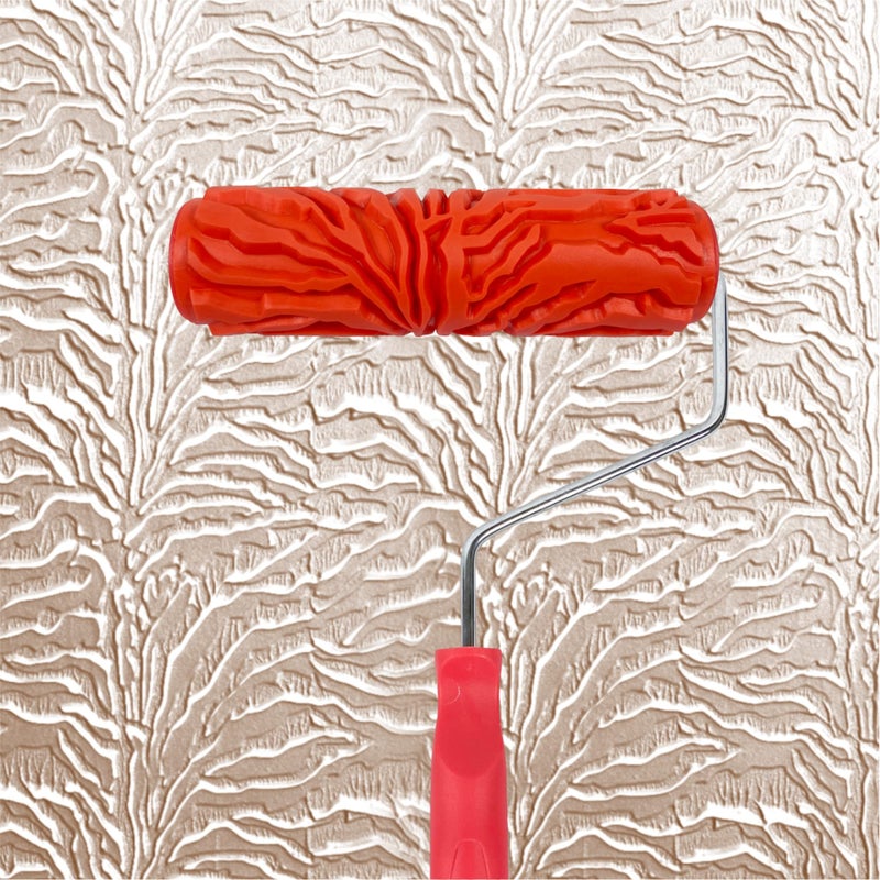 Nichiyo 7 Texture Roller DIY Decorative Art Pattern Paint Roller Rubber Roller for Walls Furnitures and Floors DecorationEG325T