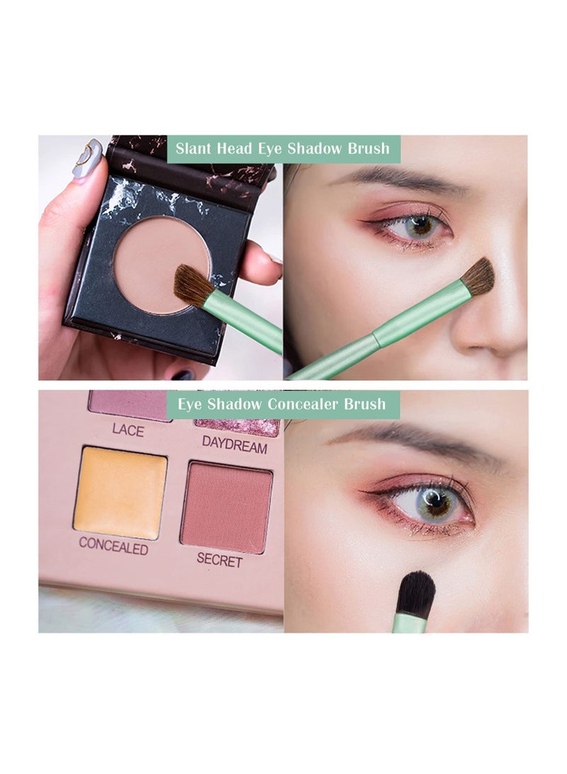 Arabest Travel Set of 5 Premium Synthetic Soft Bristle Eyeshadow Brushes (Green) - Image 5