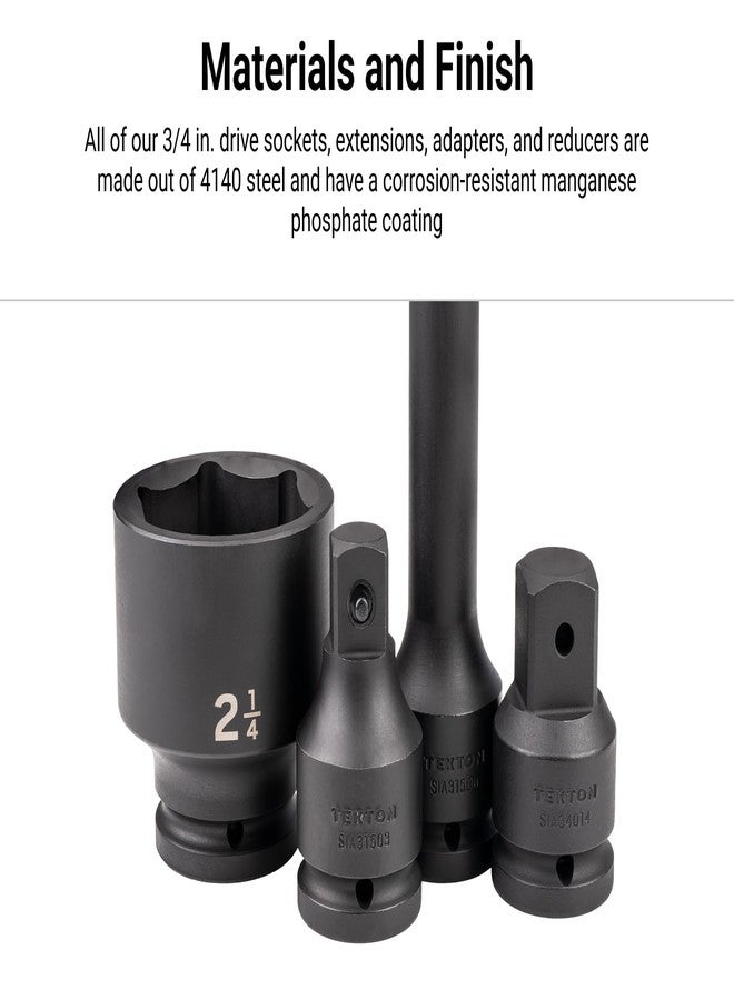 TEKTON 3/4 Inch Drive Extension Set, 3-Piece (Pin Detent) | SIA93004 - Image 5