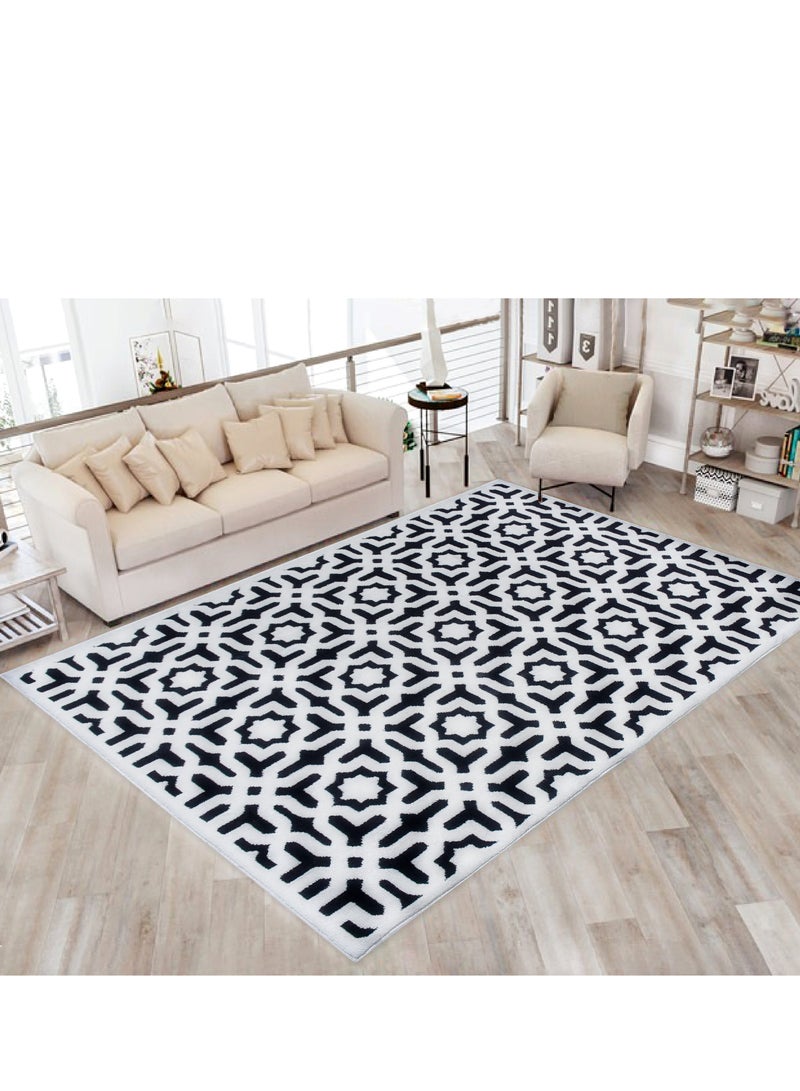 FELICITY-Ivory-Charcoal-150X230 CMS--anti skid rug - Image 1