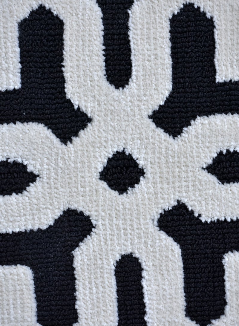 FELICITY-Ivory-Charcoal-150X230 CMS--anti skid rug - Image 3