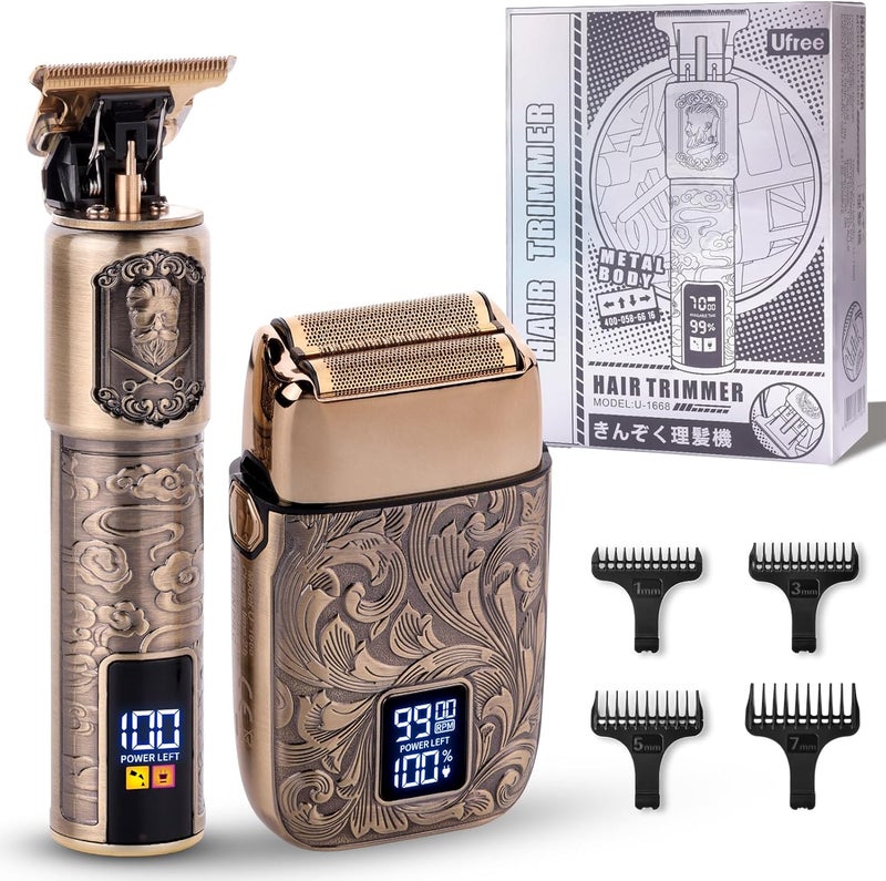 Ufree Electric Razor for Men Foil Shavers for Men Beard Trimmer for Men Grooming Shaving Kit Hair Trimmer Cordless Head Shavers for Bald Men Barber Clippers Birthday Gifts for Him