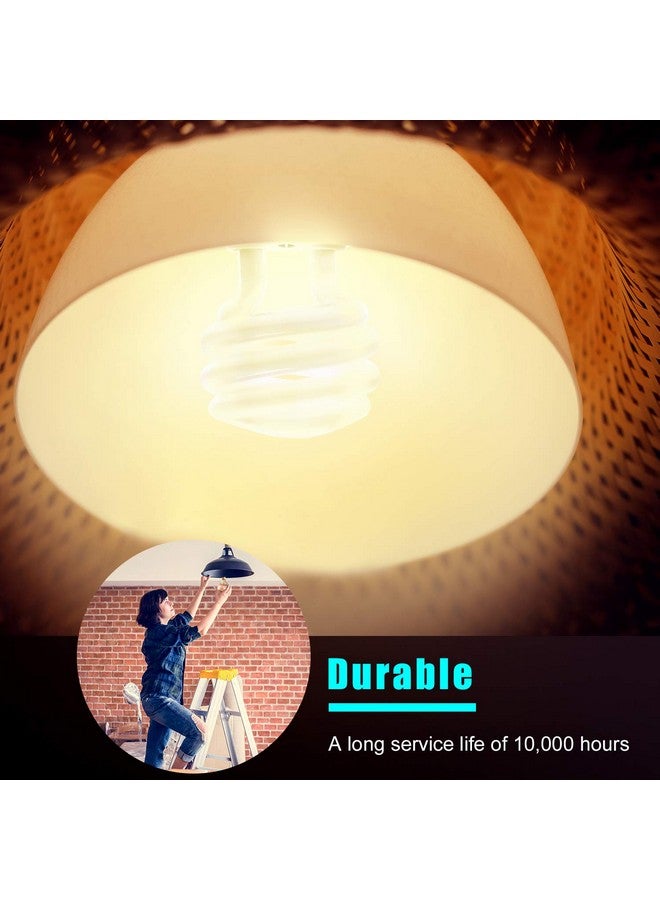 جاكي ليد لمبات إضاءة JACKYLED CFL من نوع Gu24، 13 واط، معتمدة من UL، 2700 كلفن، قاعدة حلزونية من نوع T2، مصباح إضاءة فلورسنت أبيض دافئ، للاستخدام الداخلي (عبوة من 4 قطع) - Image 5