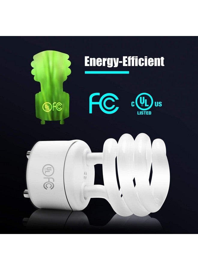 جاكي ليد لمبات إضاءة JACKYLED CFL من نوع Gu24، 13 واط، معتمدة من UL، 2700 كلفن، قاعدة حلزونية من نوع T2، مصباح إضاءة فلورسنت أبيض دافئ، للاستخدام الداخلي (عبوة من 4 قطع) - Image 2