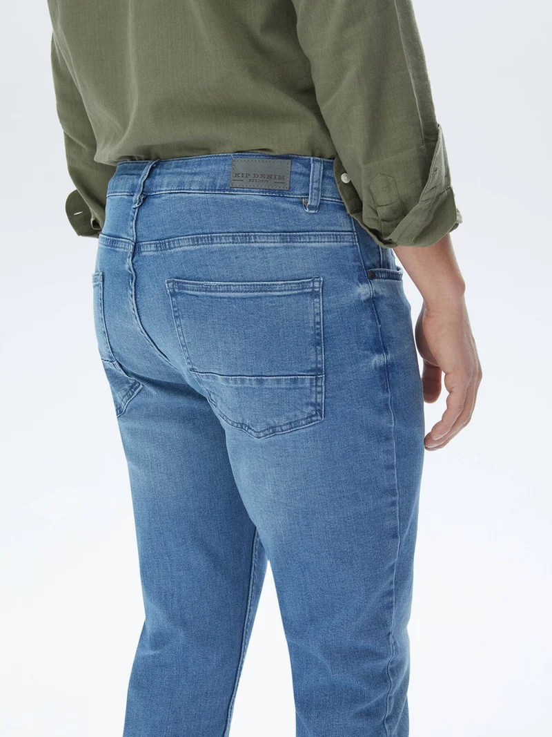 كيب Indigo Slim Fit Denim Cotton Blend Trousers