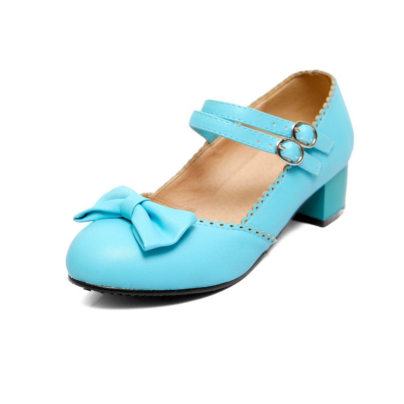 502080 Japanese Bow High-Heeled Soft Girl Princess Lolita Shoes Lolita Performance Lo Shoes Women - Image 1